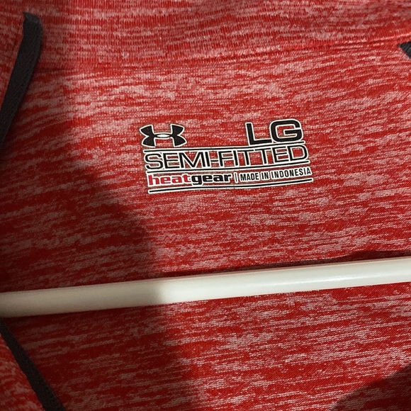 Large red pink quarter zip under armor - Picture 2 of 2